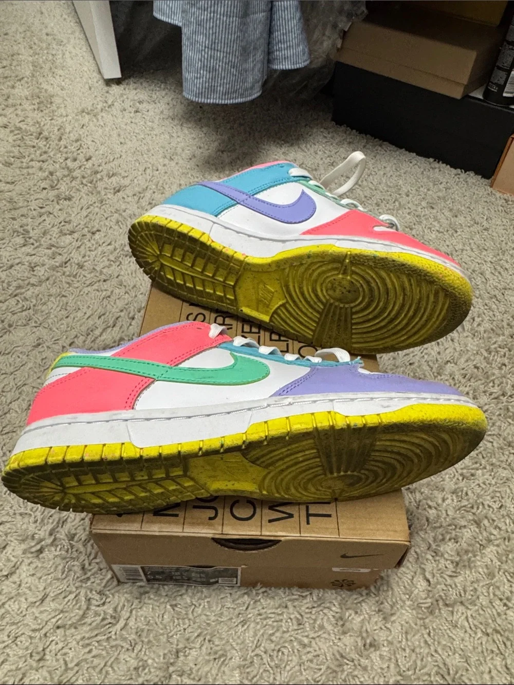 Nike  Colorblock Low-Top Sneakers in Purple, Pink, Teal, Yellow